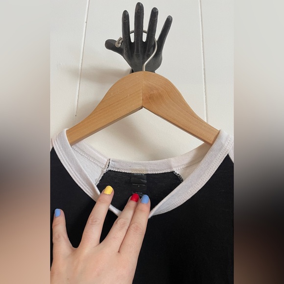 My Favorite Murder Original Raglan Black & White Raglan Tee S/M - Picture 3 of 4